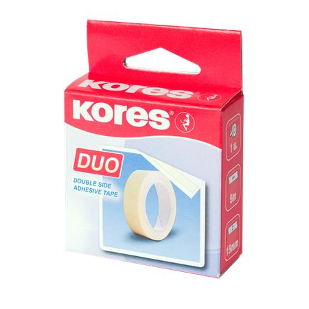 Kores Duo Kétoldalas ragasztószalag 15mm x 5m (756003/55515)