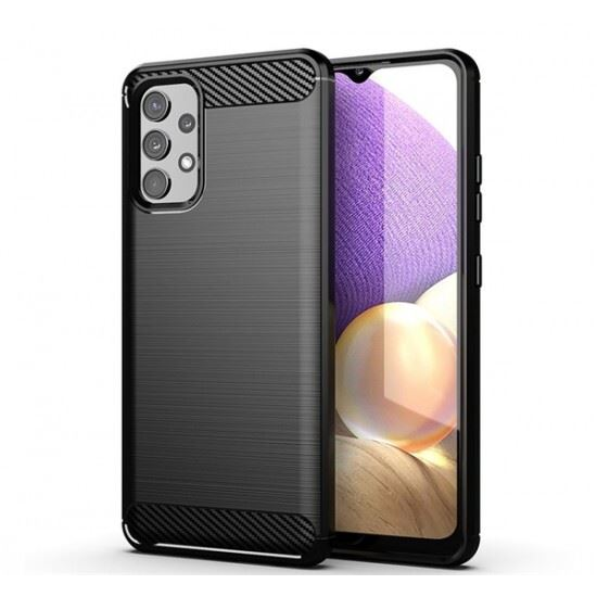 Заден капак Upzz Carbon Pro, съвместим със Samsung Galaxy A13 4G, черен