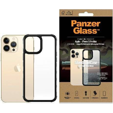 PanzerGlass ClearCase iPhone 13 Pro Max Antibacterial Military Telefon tok - Átlátszó / Piros (0345)