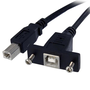 StarTech.com USBPNLBFBM3 USB kábel USB 2.0 0,91 m USB B Čierna