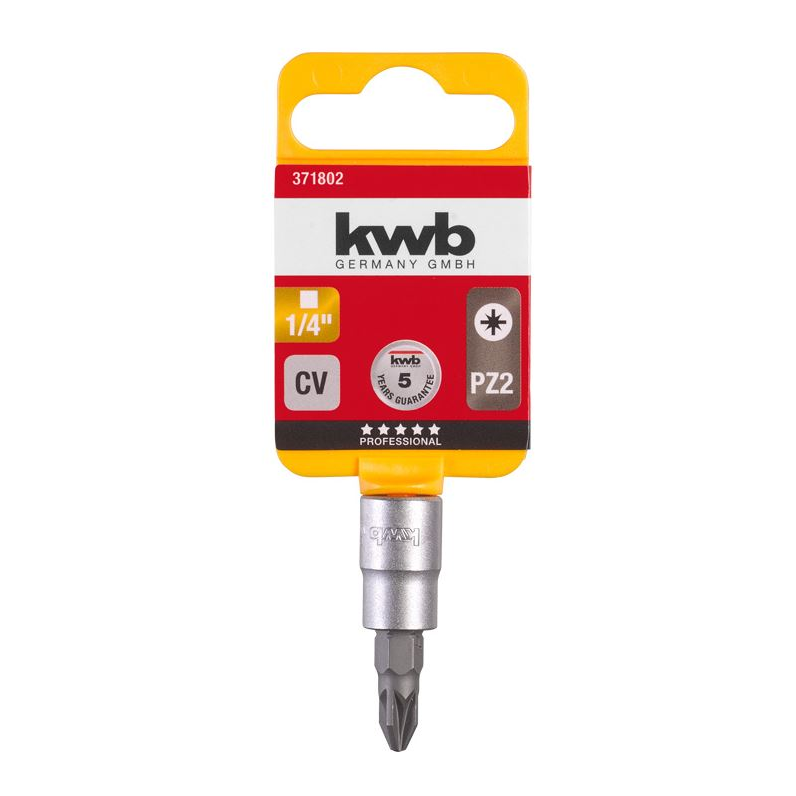 KWB PROFI CrV BIT SOCKETS 1/4" PZ2 DRIVE behajtó bit (49371802) (49371802)