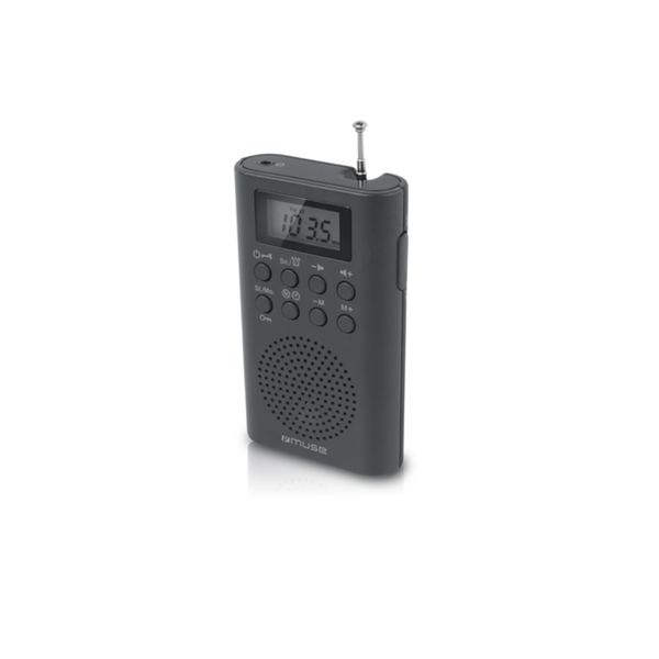 Muse M-03R Hordozható Mini FM Zsebrádió Ébresztőórával