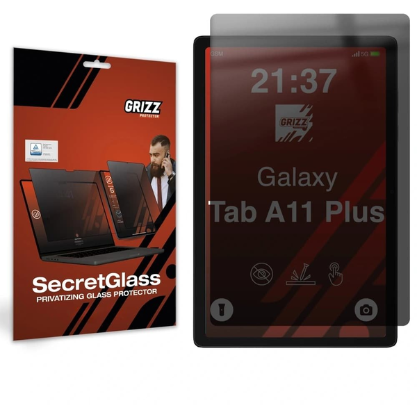 Matowe szkło prywatyzujące GrizzGlass SecretGlass do Samsung Galaxy Tab A11 Plus