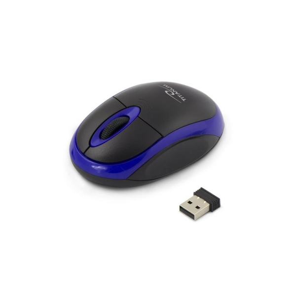 Безжична мишка TITANUM Vulture, USB, черен/син