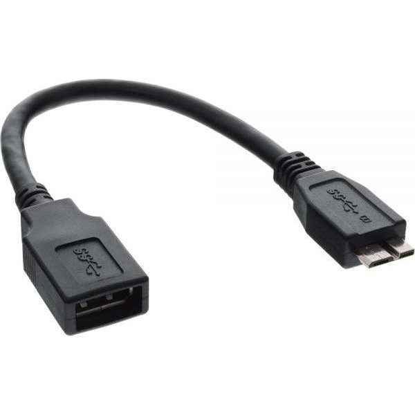 InLine 31609 cavo USB USB A Micro-USB B Nero