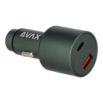 AVAX CC680B CARLY+ USB-A + USB-C 140W autós töltő fekete (CC680B)
