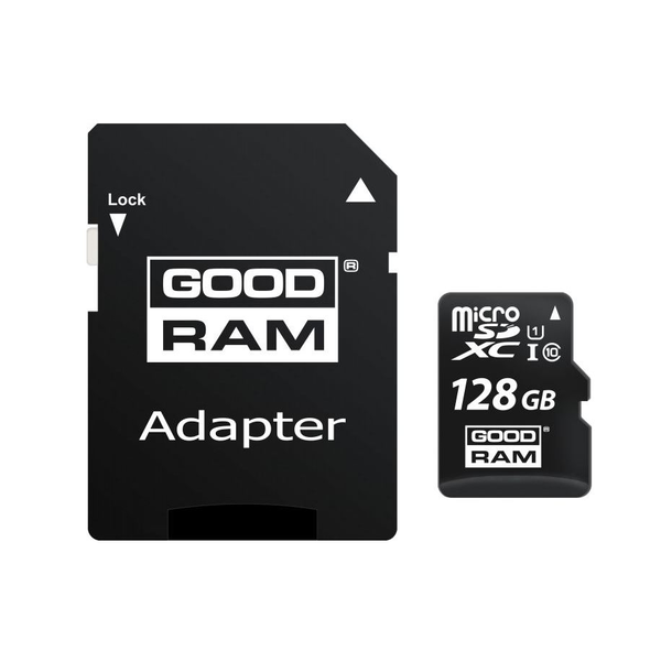 128GB microSDXC Goodram UHS-I U1 C10 memóriakártya + adapter (M1AA-1280R12)