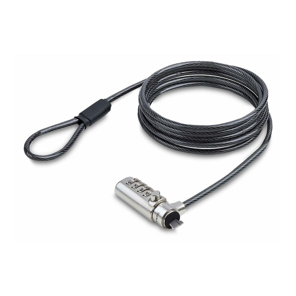 StarTech.com SSTDC4D-LAPTOP-LOCK kabellås Sort, Sølv 2 m