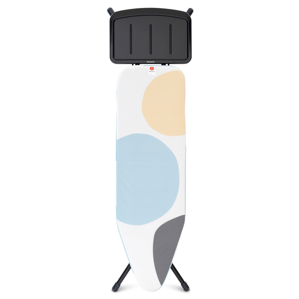 Brabantia Solid Steam Unit Holder vasalódeszka 1240x380mm - B méret, fix vasalótálca gőzállomásokhoz, D=22mm fekete váz, PerfectFlow tavaszi buborékok huzat - 134401