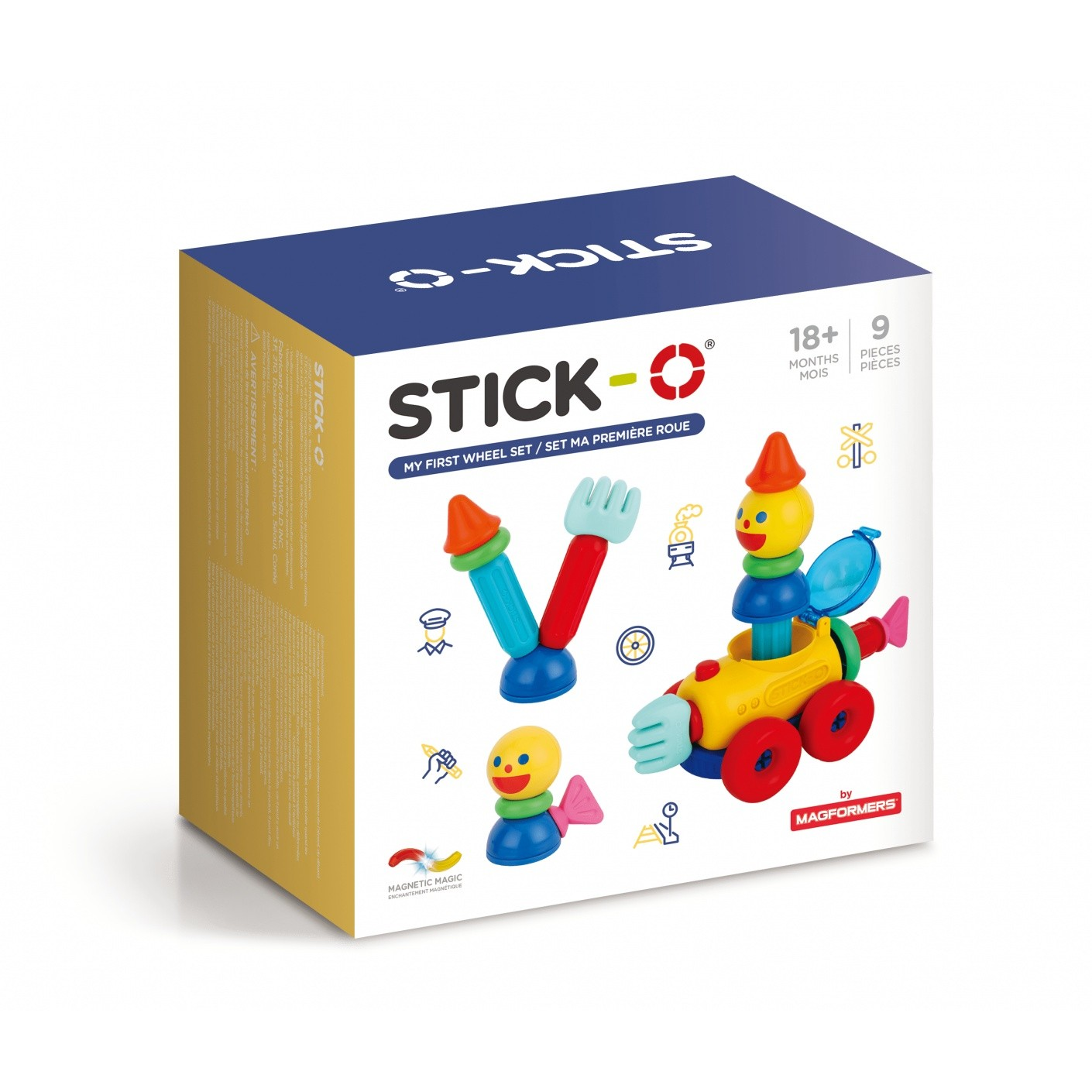 Magformers Stick-o Első készletem 9 darabos Mágneses Építőjáték (005-902012)
