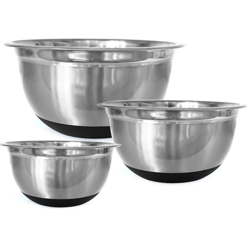 Klausberg KB-7388 Salátástál Készlet - 3 Darabos - Rozsdamentes acél (KB-7388)