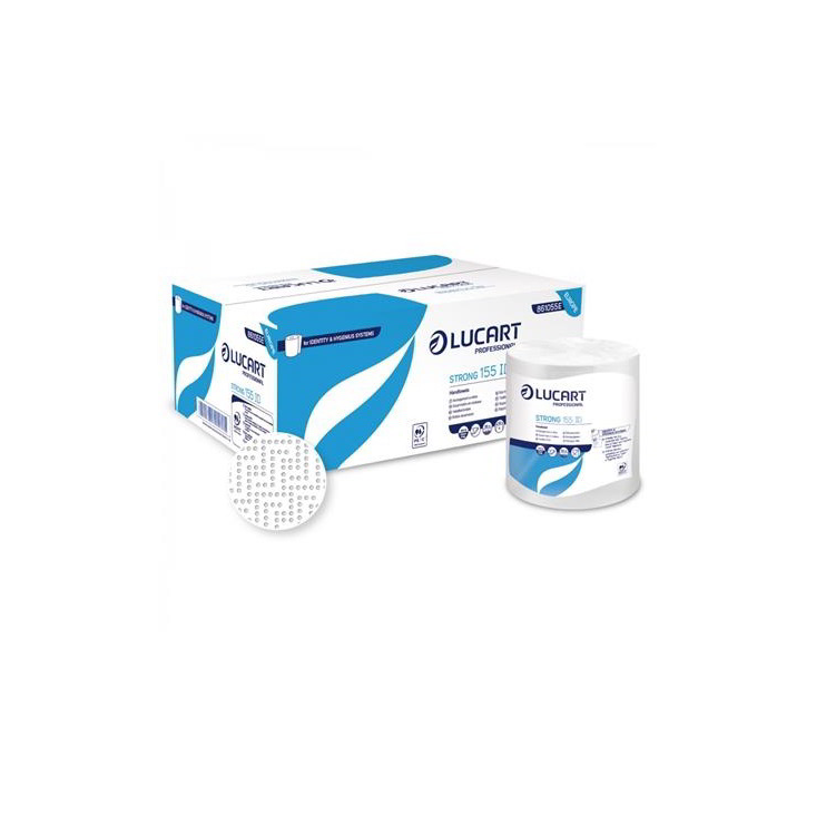 Lucart Strong 155 ID Kéztörlő tekercses 2 rétegű - Fehér(6 db) (861055E)