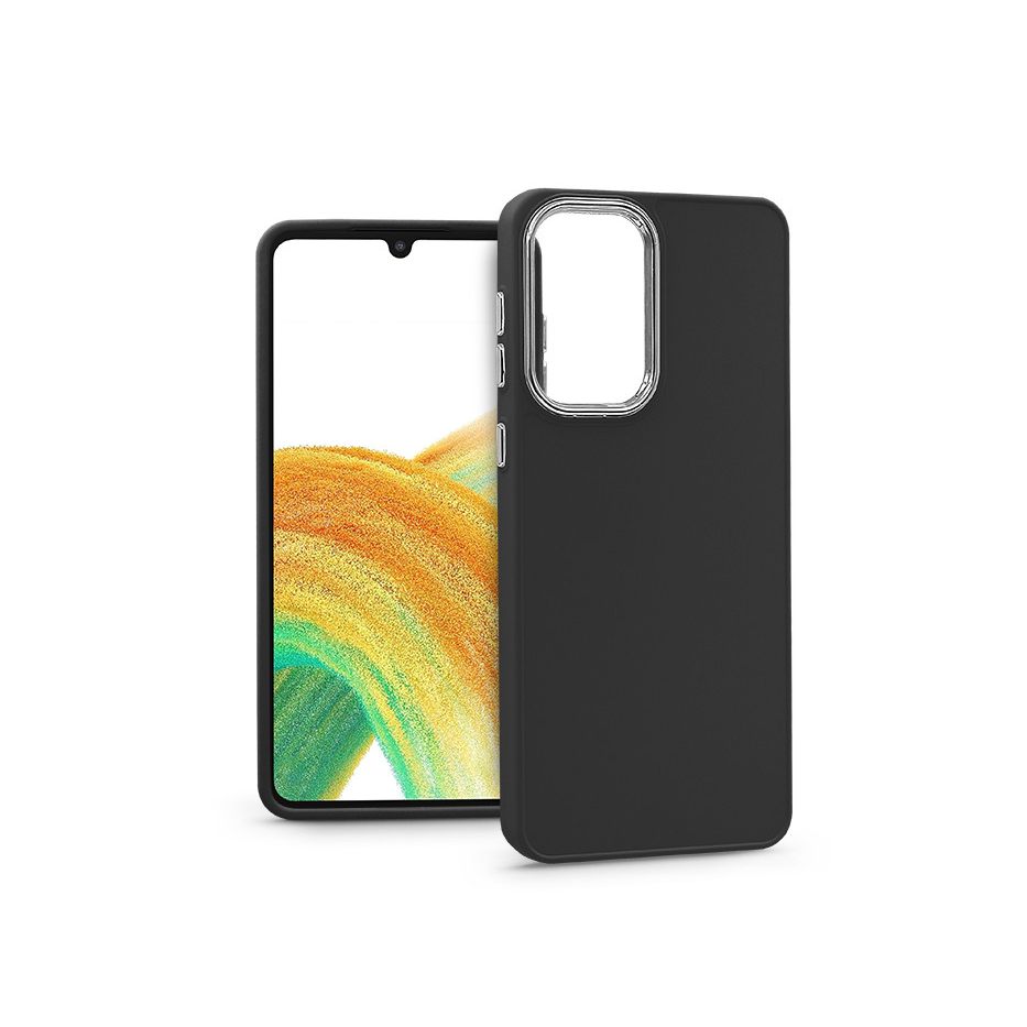 Samsung A336B Galaxy A33 5G szilikon hátlap - Frame - fekete (PT-6713)