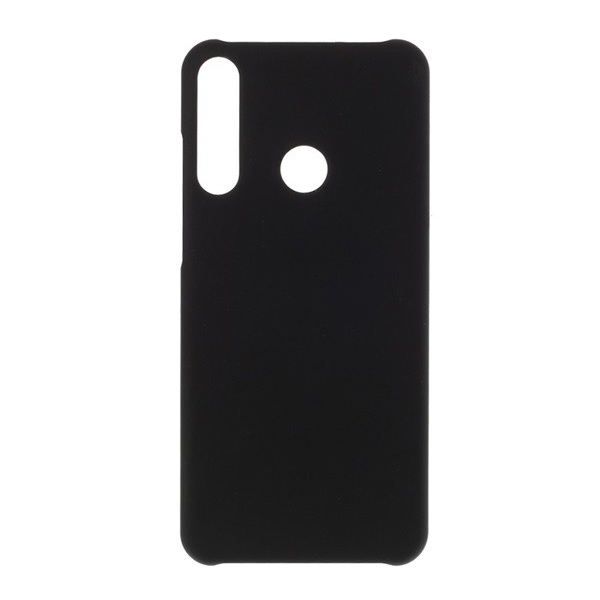 Műanyag telefonvédő (gumírozott) FEKETE [Huawei Y6p] (5996457998708)