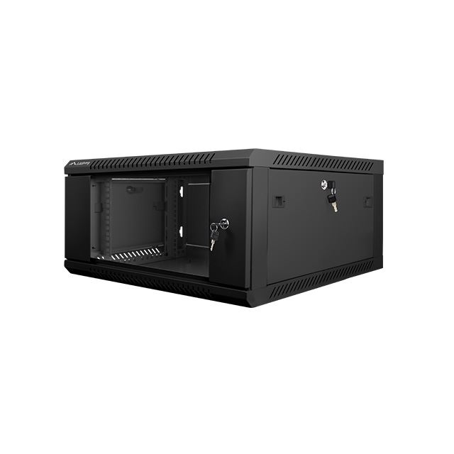 Lanberg 4U 19" fali rack szekrény 600x600mm fekete (WF01-6604-10B) (WF01-6604-10B)