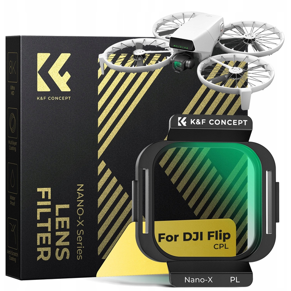 Filtr Pl Polaryzacyjny Nano-x 8k Ultra Hd K&f Concept Do Drona Dji Flip / Kf01.3080