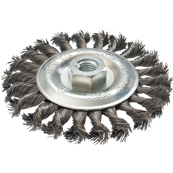 Drótkefe 125 mm x M14, Inox