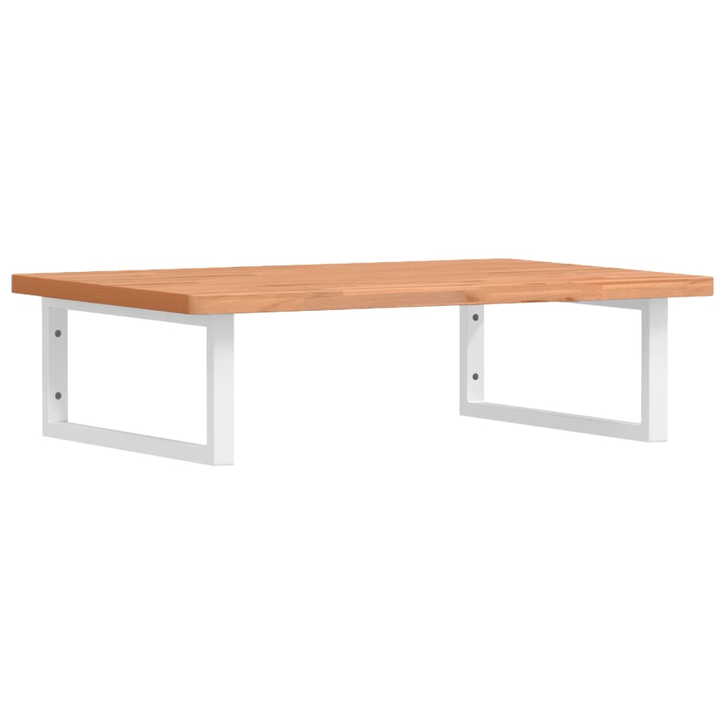 acél és tömör bükkfa falra szerelhető mosdópolc (3302448)