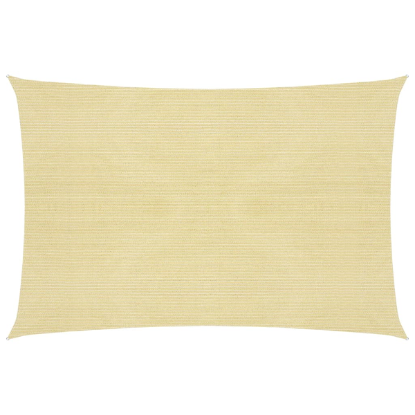 HDPE szögletes napvitorla 4x6 m bézs