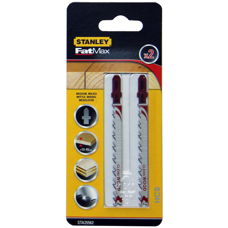 Stanley HCS dekopírfűrészlap fához 78mm, 2db/cs (STA25562)
