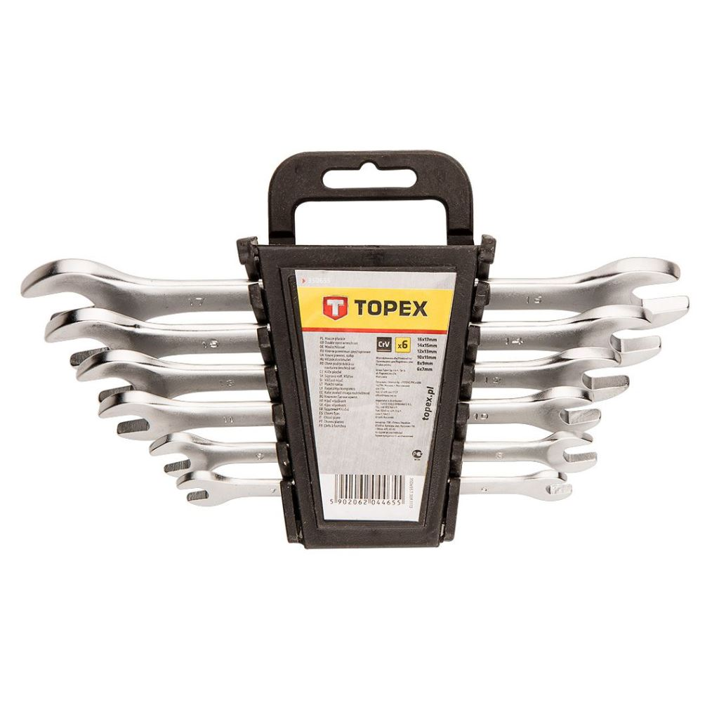 Topex villáskulcs készlet 6-17mm 6db (35D655) (35D655)