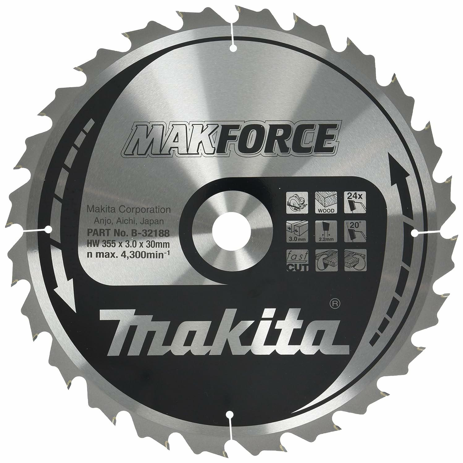 MAKITA VÁGÓTÁRCSA 355x30mm 24Z MAKFORCE B-32188 (B-32188)