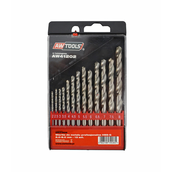 Awtools HSS-G Metal Drill Set 13el. /2.5 - 8mm/