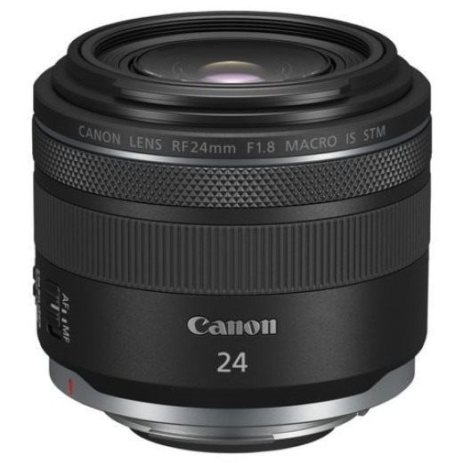 Canon RF 24 mm f1.8 Macro IS STM MILC Bred zoomlinse Sort