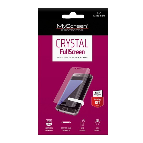 MYSCREEN Crystal Fullscreen протекторно фолио за екран (извито, самозалепващо се PET, неприбиращо се, 0,15 mm, 3H) Прозрачно [Honor 7x] (M2538CC FS)