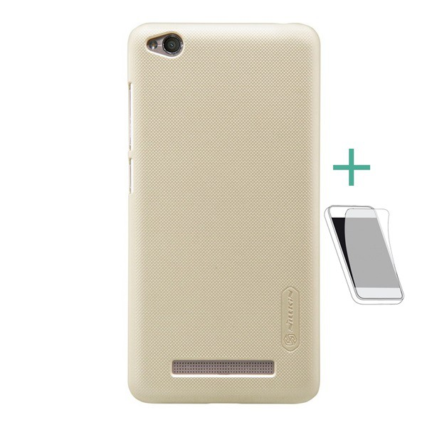 NILLKIN SUPER FROSTED műanyag telefonvédő (gumírozott, érdes felület + képernyővédő fólia) ARANY [Xiaomi Redmi 4A (4A Pro)] (5996457703258)