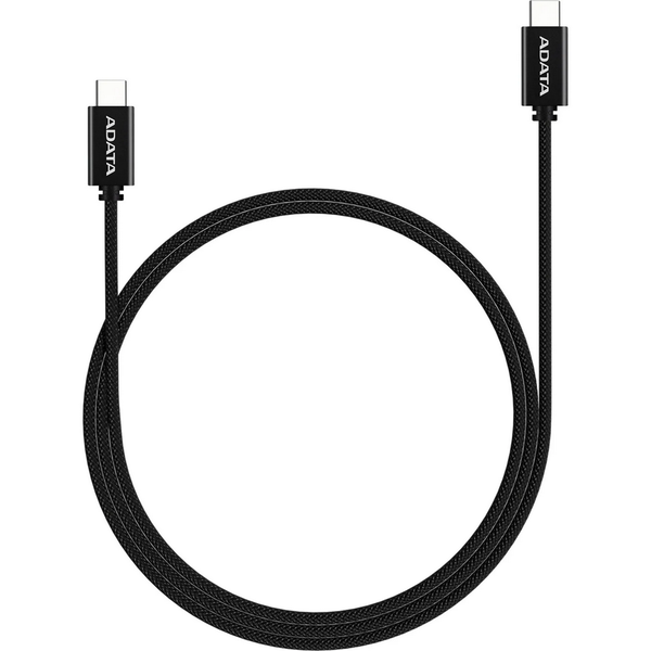 ADATA USB-C apa - USB-C apa 2.0 Adat és töltőkábel 2m - Fekete