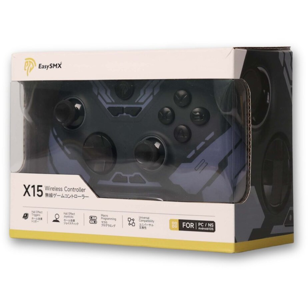 EasySMX X15, Multi-Platform (PC, Mobil, Switch), RGB, Hall-Effect, RF 2,4 GHz/Bluetooth, Mecha, Vezeték nélküli kontroller