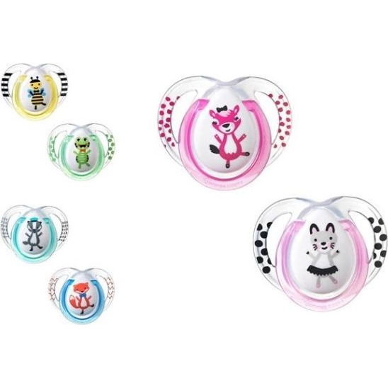 Tommee Tippee: FunFriends 2 db-os ortodontikus cumi szett több változatban (06 hó) (TT0295)