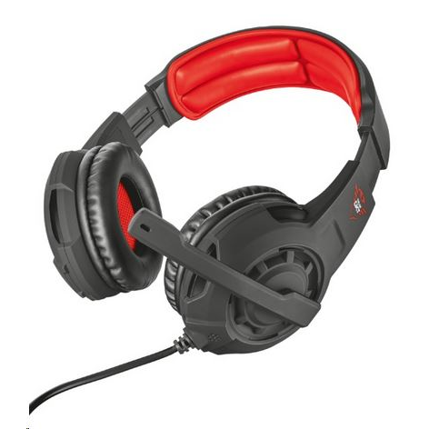 Trust GXT310 Gamer mikrofonos fejhallgató fekete-piros (21187) (21187)