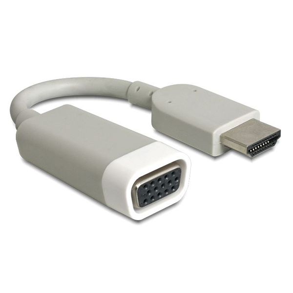 Adapter AV Delock HDMI - D-Sub (VGA) biały (65469)