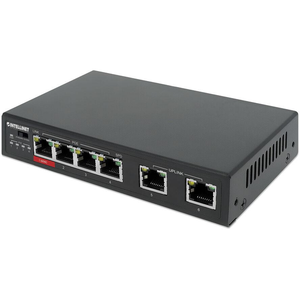 Intellinet 561686 netværksswitch Fast Ethernet (10/100) Strøm over Ethernet (PoE) Sort