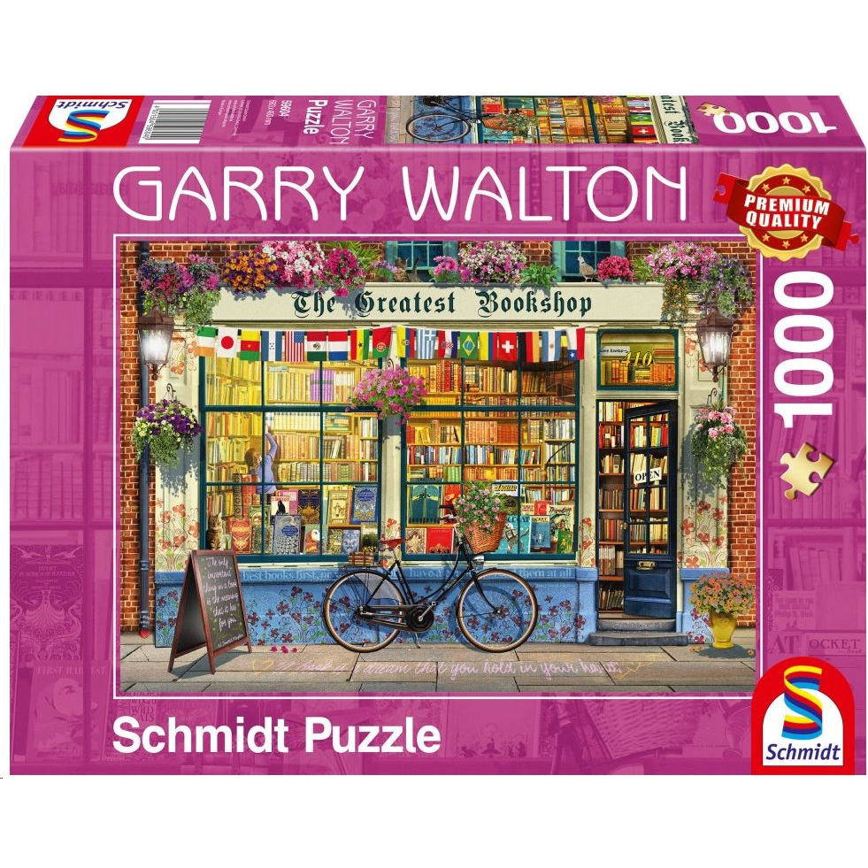 Schmidt Könyvesbolt, 1000 db-os puzzle (59604, 18545-182) (59604, 18545-182)