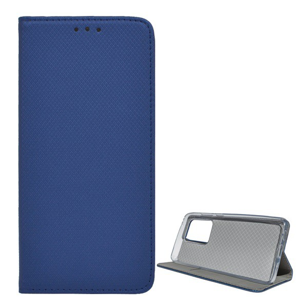 Tok álló, bőr hatású (FLIP, oldalra nyíló, asztali tartó funkció, rombusz minta) SÖTÉTKÉK [Samsung Galaxy S20 Ultra 5G (SM-G988B)] (5996457940264)