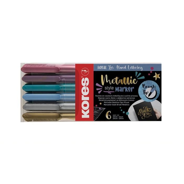 Kores Metallic Style ecsetirón készlet 6 metál szín (21461) (kores21461)