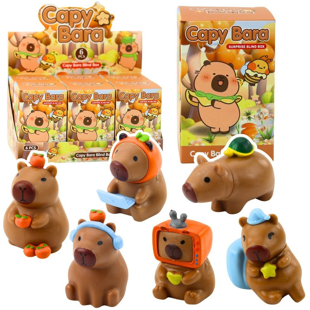 Figurka Niespodzianka Kapibara Zabawka Kolekcja Blind Box Mix