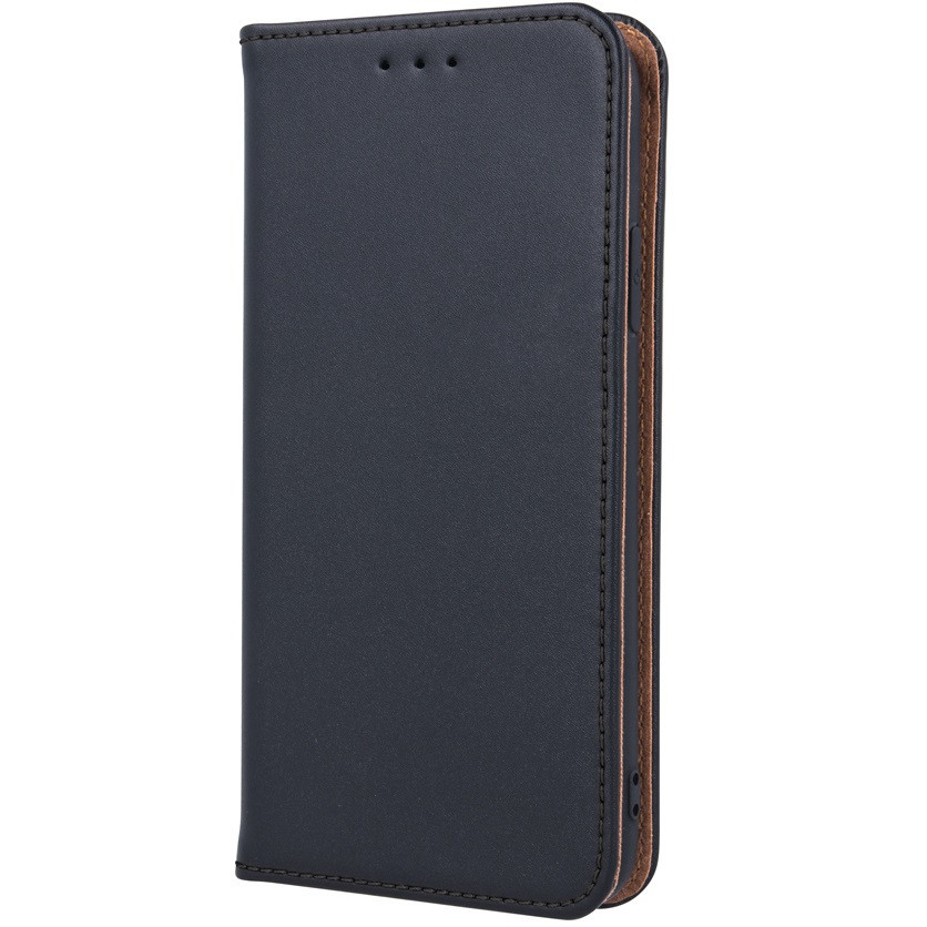 Samsung Galaxy S25 Plus SM-S936, Oldalra nyíló tok, valódi bőrtok, stand, Smart Pro, fekete (5903396342509)