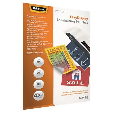 Fellowes laminálógéphez fényes, öntapadó meleglamináló fólia 80 mikron, A4 (IFW56017 / 5601703) (5601703)