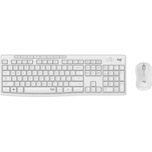 Logitech MK295 Silent vezeték nélküli billentyűzet Suisse/Schweizer (Qwertz) + egér fehéres (920-009872)