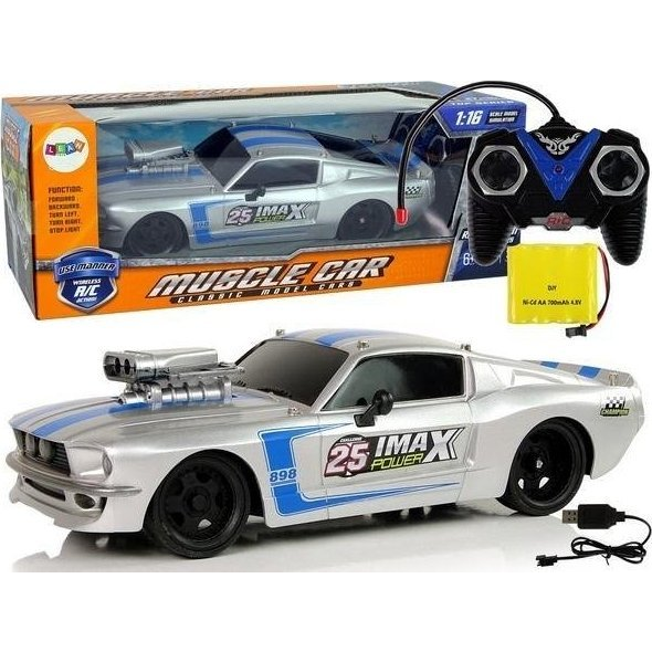 LeanToys Auto Sportowe 1:16 zdalnie sterowane srebrne