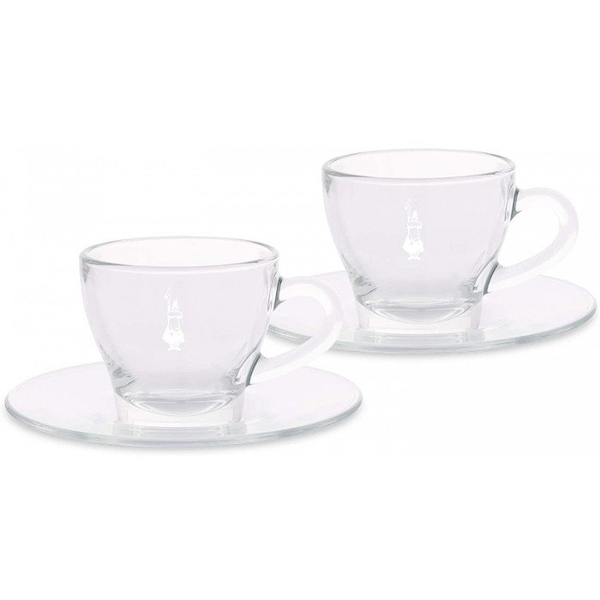 Bialetti Moka-Tassen Set Glas ISTITUZIONALE 2 Tassen