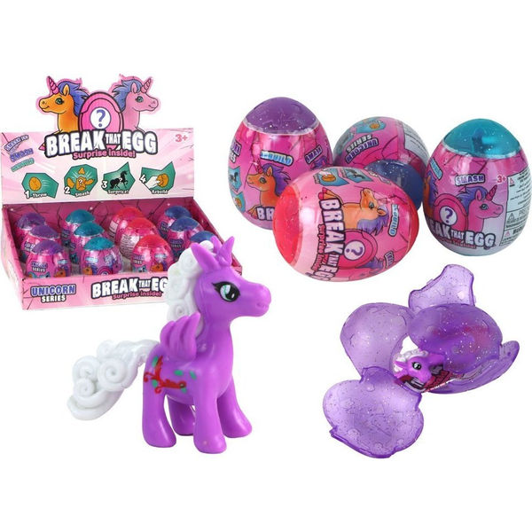  LeanToys Magiczne Pękające Jajko Jednorożca W Skorupie 4 Kolory 6 cm