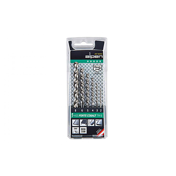 Комплект метални свредла Hss-кобалт Forte Alpen Ø2-8 mm от 338.6 части