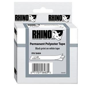 DYMO "Rhino" Feliratozógép szalag poliészter 19 mm fehér (18484) (18484)
