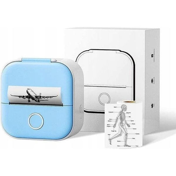 Drukarka etykiet Phomemo Phomemo T02 Drukarka Termiczna Bluetooth Do Zdjęć Naklejek Notatek Etykiet / Niebieska