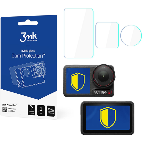3MK FlexibleGlass Lite pro DJI Osmo Action 5 Pro (2x displej + 1x objektiv)